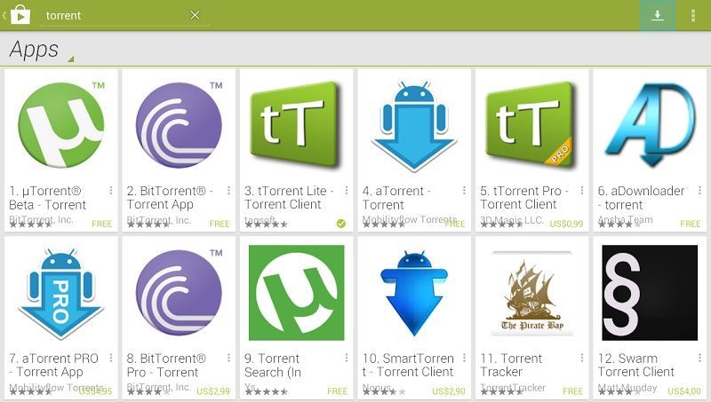 Apps de Android Para Descargar Torrents