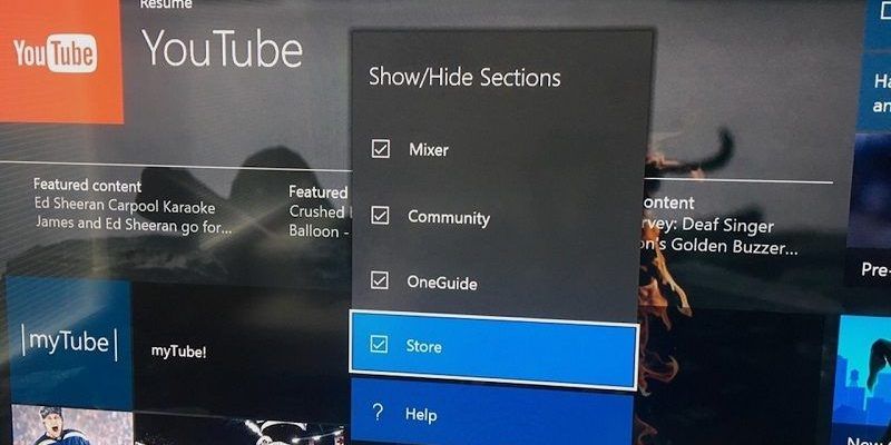 Xbox One Ocultar Dashboard Tabs