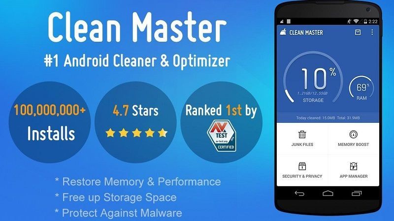 clean master es una de las aplicaciones más usadas para limpiar teléfonos inteligentes